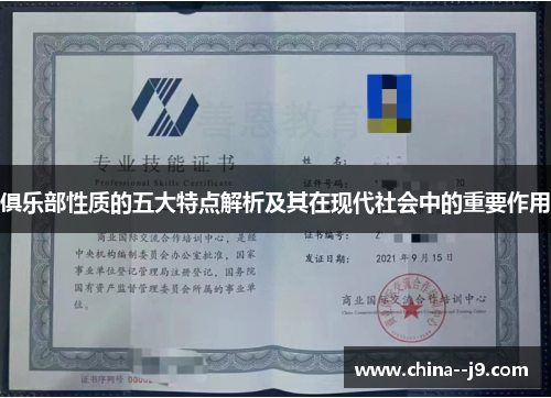 俱乐部性质的五大特点解析及其在现代社会中的重要作用 俱乐部性质的五大特点解析及其在现代社会中的重要作用