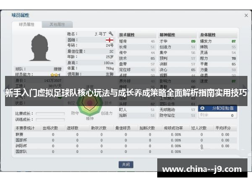 新手入门虚拟足球队核心玩法与成长养成策略全面解析指南实用技巧 新手入门虚拟足球队核心玩法与成长养成策略全面解析指南实用技巧